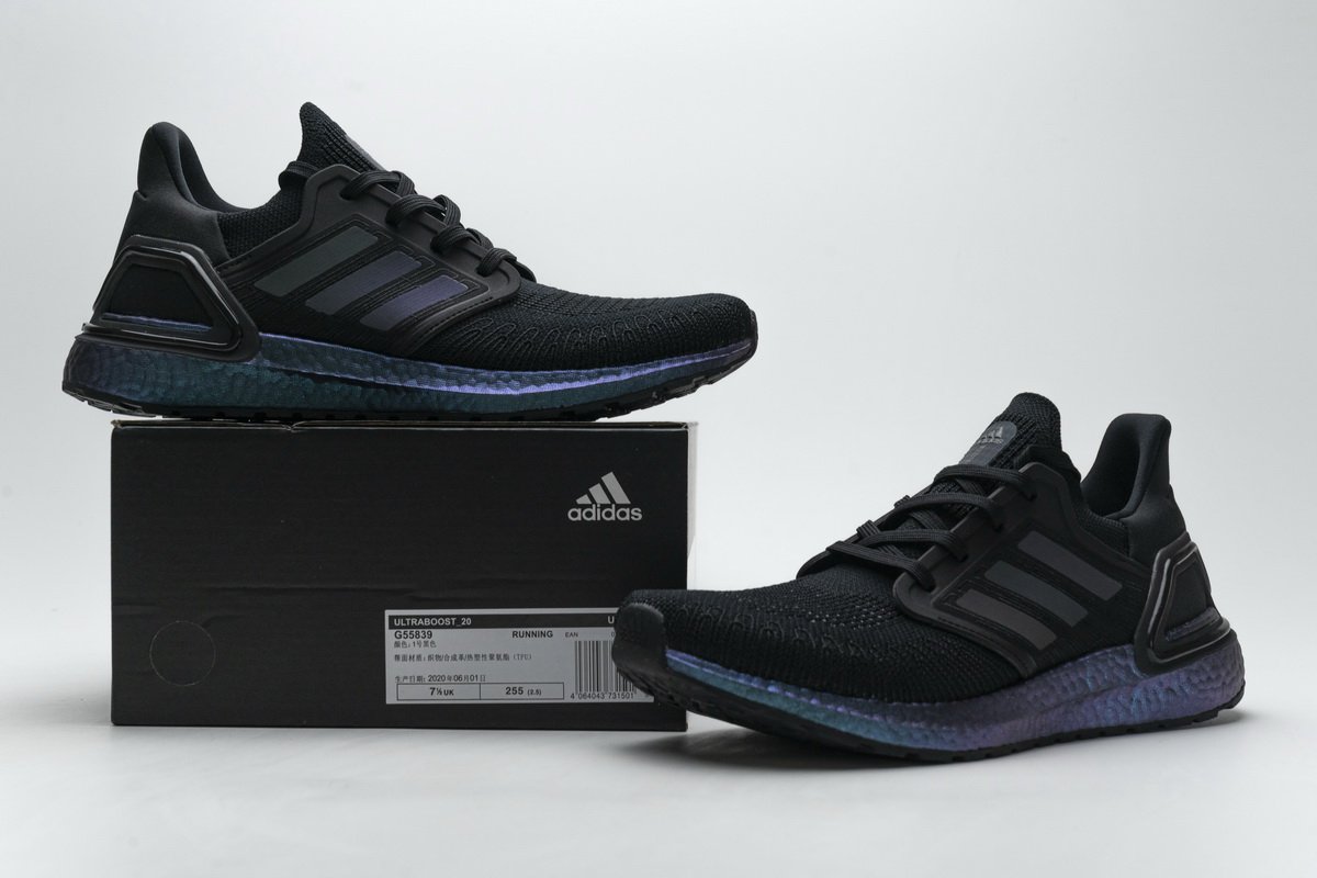G55839 adidas Ultra BOOST 20 CONSORTIUM Black - Image 2