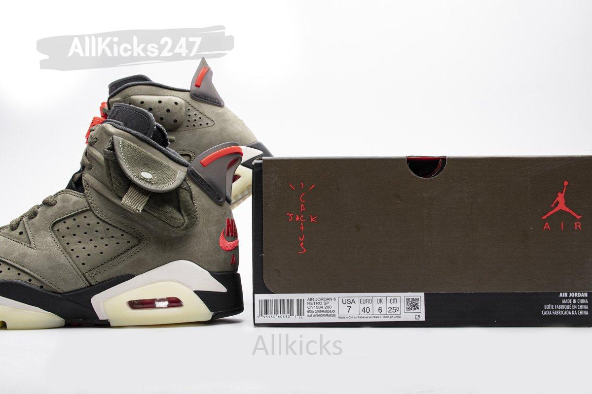 Travis Scott X Air Jordan 6 “Medium Olive" - Image 5
