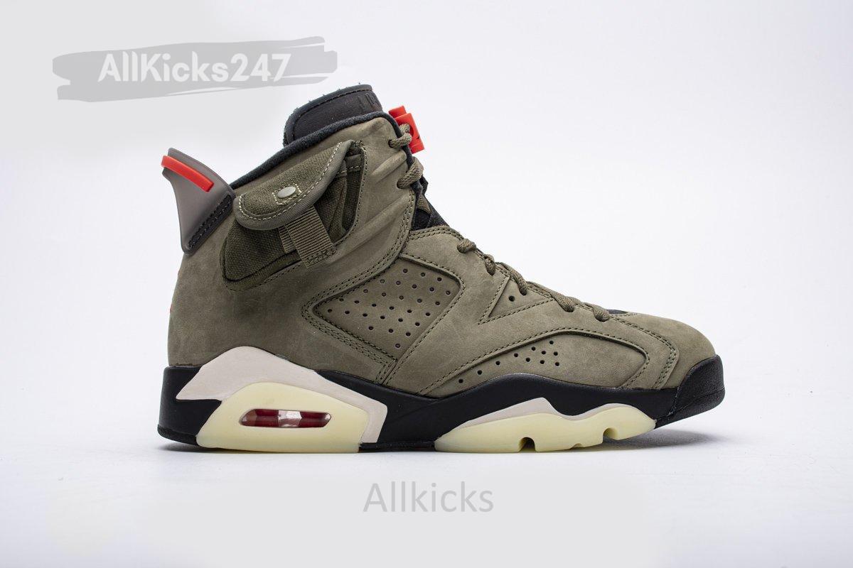 Travis Scott X Air Jordan 6 “Medium Olive" - Image 4