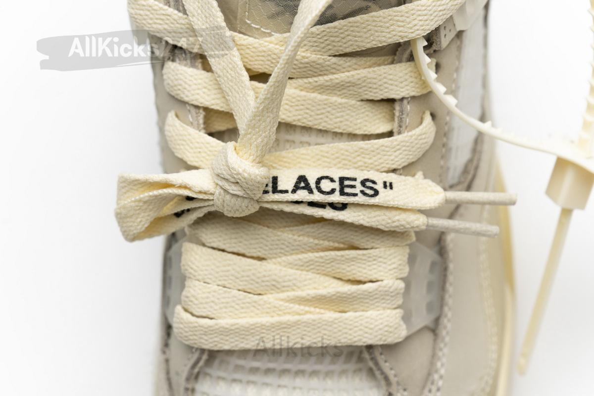OFF White x Air Jordan 4 Sail - Image 8