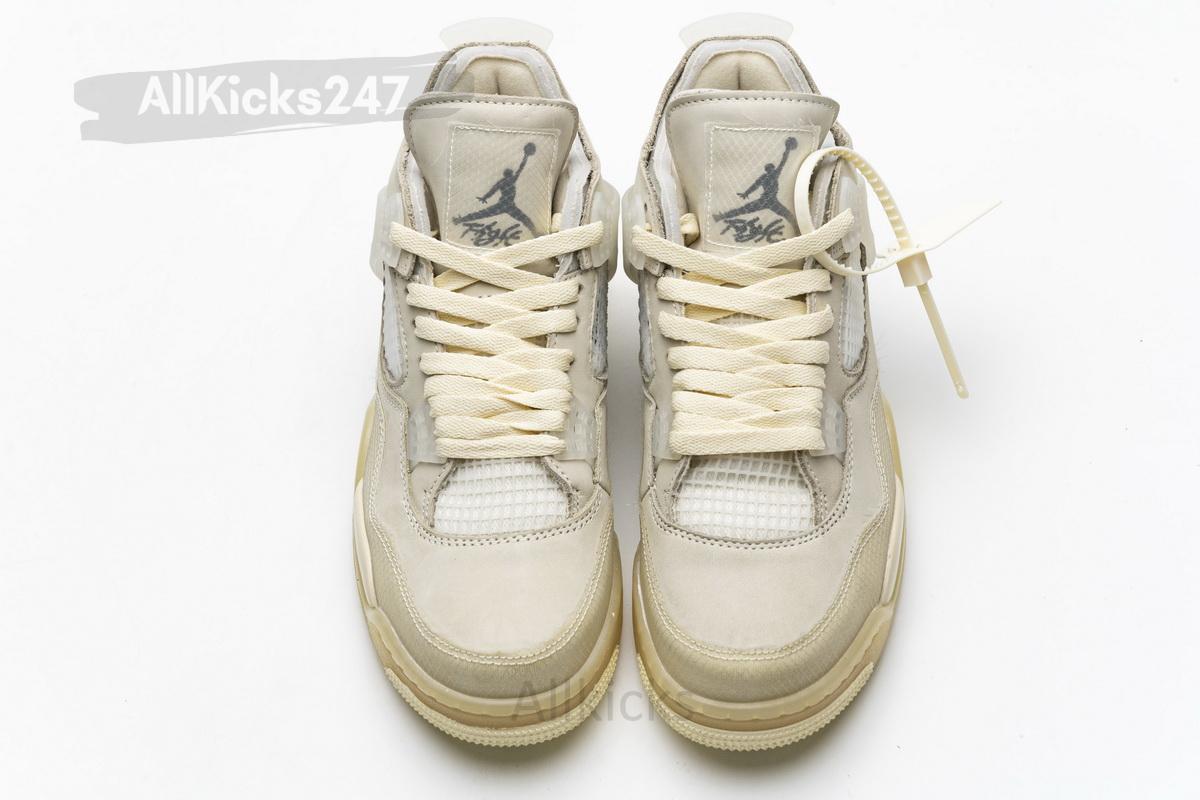 OFF White x Air Jordan 4 Sail - Image 4