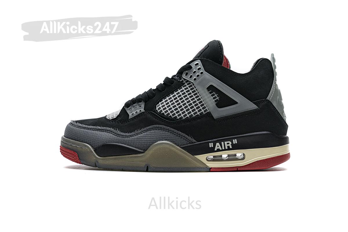 CV9388-001 OFF White x Air Jordan 4 Bred